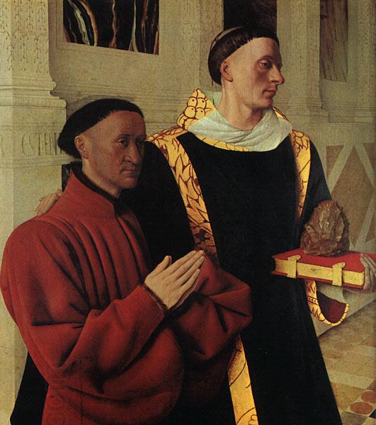 Jean Fouquet Etienne Chevalier and Saint Stephen China oil painting art